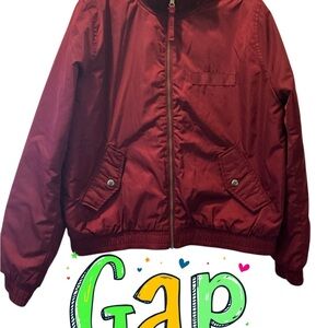 BURGUNDY BOMBER JACKET WOMEN SIZE M EXCELLENT CONDITION